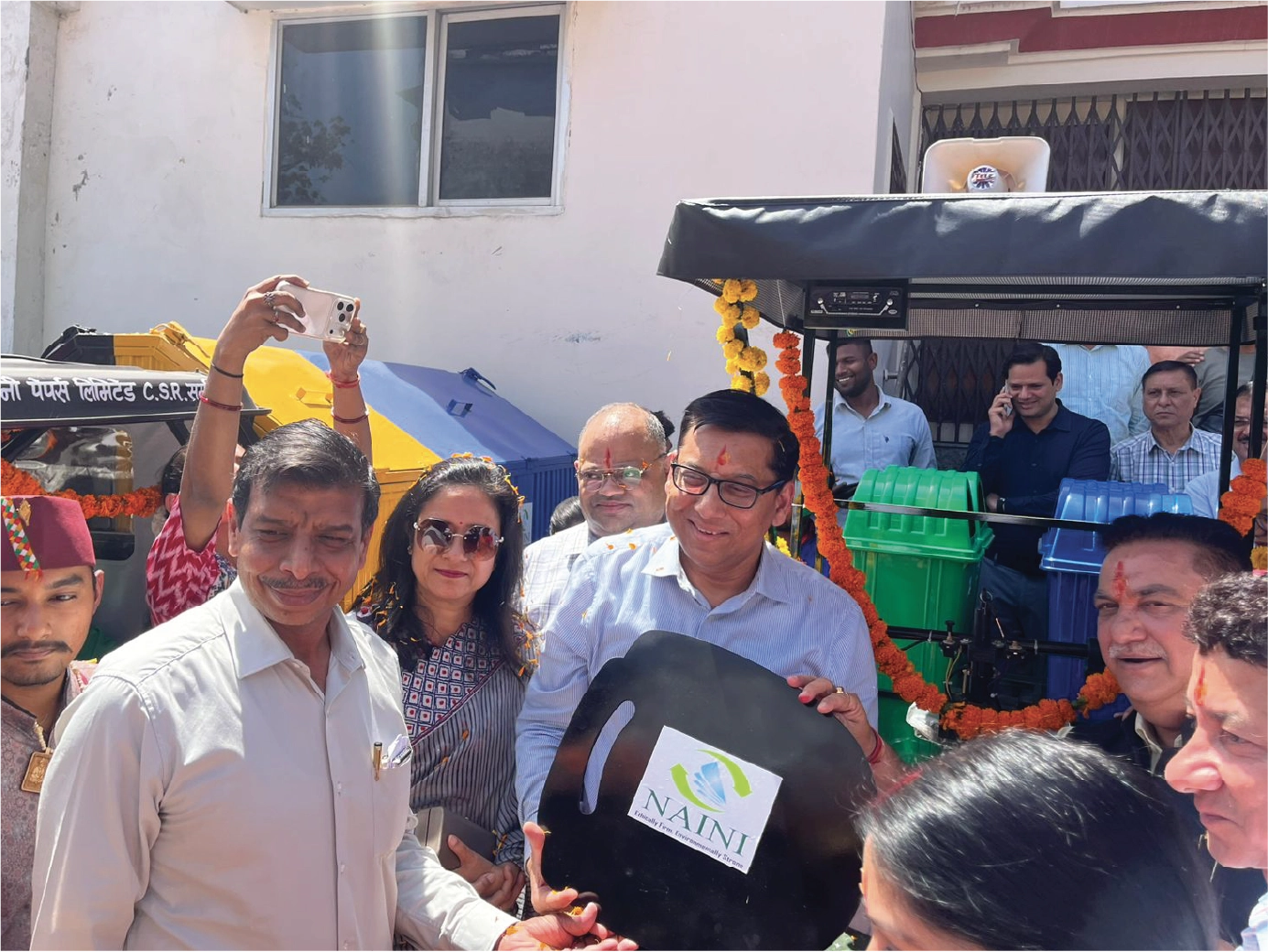 Community waste management initiative with Naini team