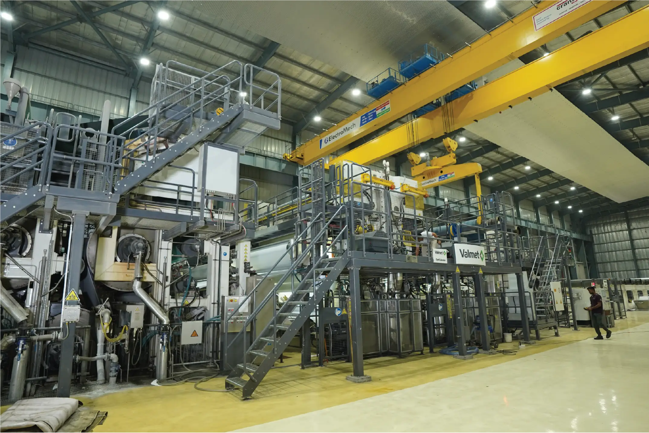 Valmet paper machine at Naini Papers